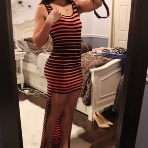High Low Striped Dress